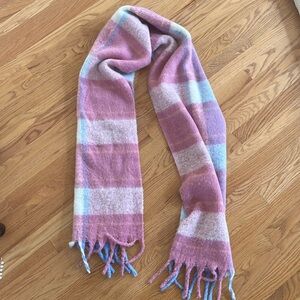 Blanket scarf plaid scarf pink blue light purple